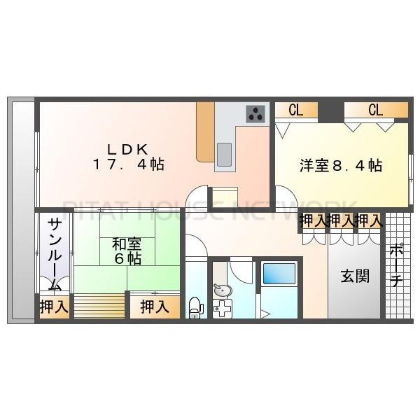 ピタットハウス エターナルパレス金沢 2ldk 2階 金沢駅の賃貸情報 Zd