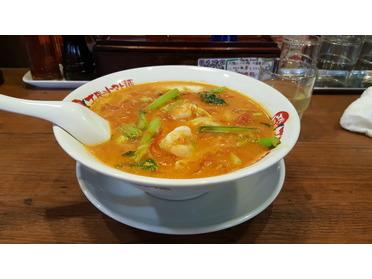 ぷりぷりエビのクリームトマト麺