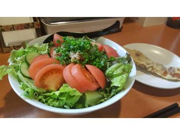 サラダ肉うどん