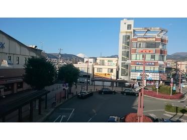 渋沢駅北口の歩道橋から望む綺麗な富士山