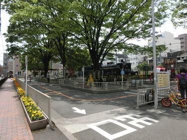公園の中に道路が…!