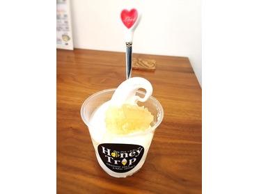 オーガニック牛乳アイスに蜂蜜の巣♪