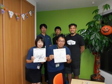 忙しい中、お店まで来てくれました。
