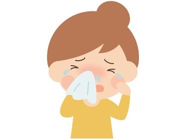花粉で顔が・・・