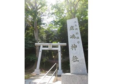 入り口にそびえ立つ鳥居