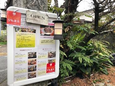 路地を歩いていると見えてくる看板
