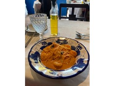 トマトクリームソースのパスタ♪