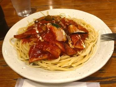 トマトソース ナスとベーコン