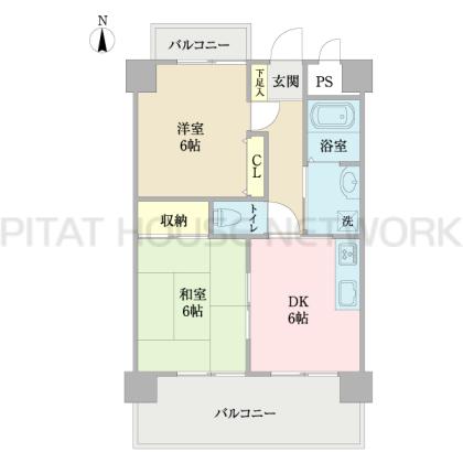 なかよしマンション片原町 間取り図写真