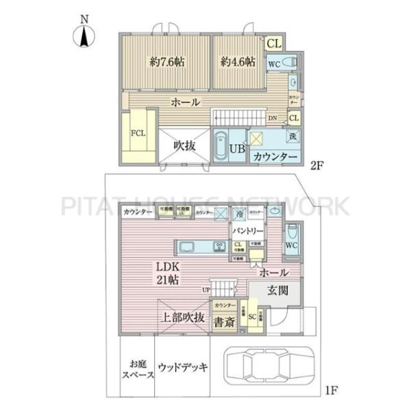 1階54.65㎡2階52.17㎡延床面積