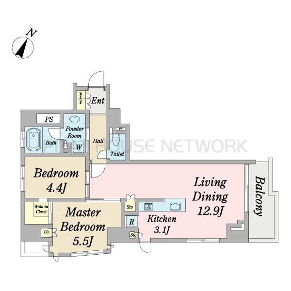 【間取り図】５９．２７㎡・３階・東南角部屋・空室につきご内覧可能です。