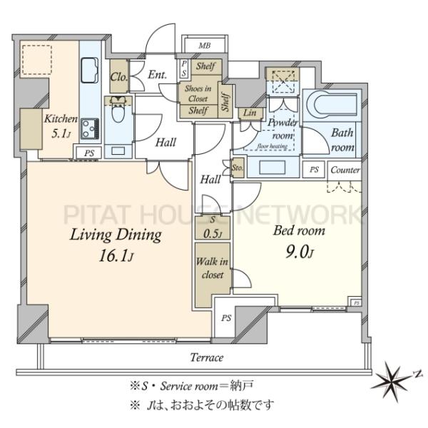 ピタットハウス グランドヒルズ元麻布 1ldk 1階 麻布十番駅の不動産情報 Stnef4xy004