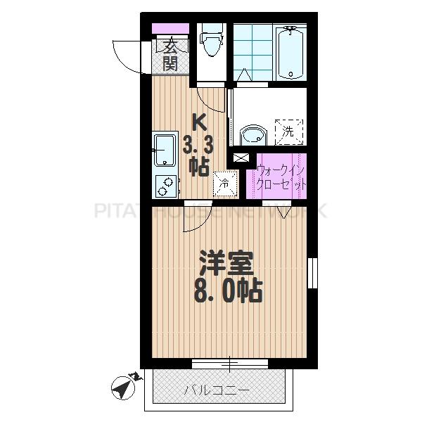 広々1Kタイプ