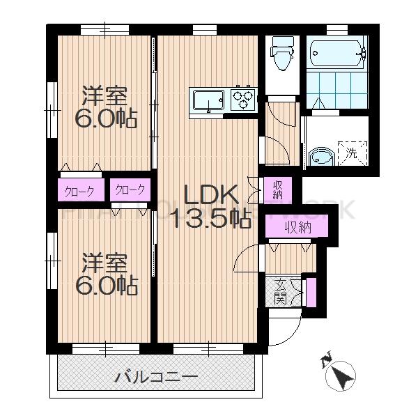 角部屋・南向