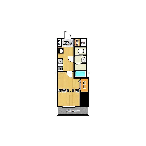 反転タイプの間取りで