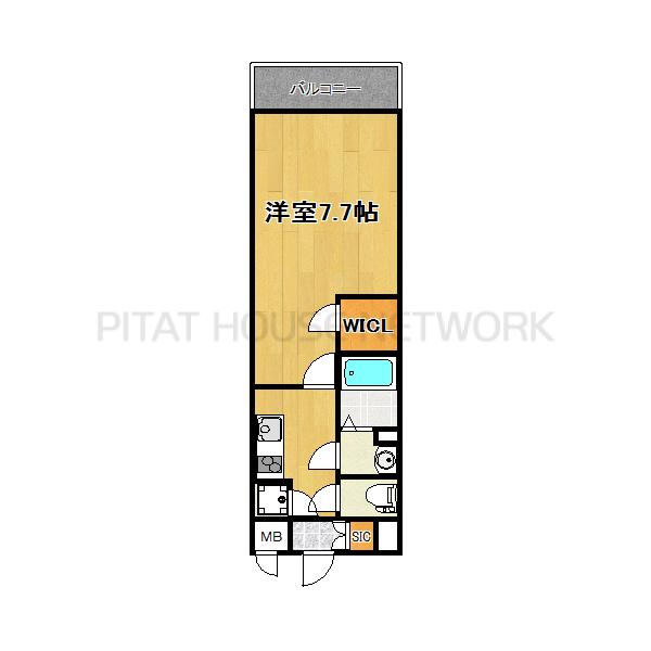 7.7帖洋室です