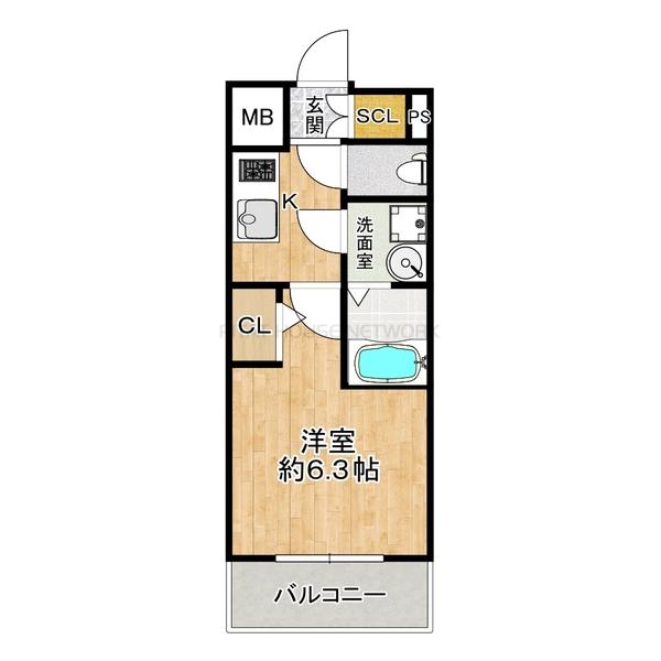 中部屋南西向きです