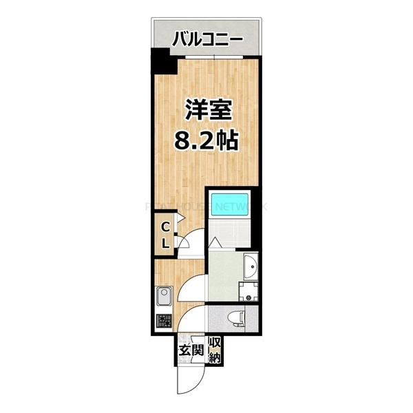 ララプレイス大阪ウエストゲート 間取り図写真 洋室8.2帖あります