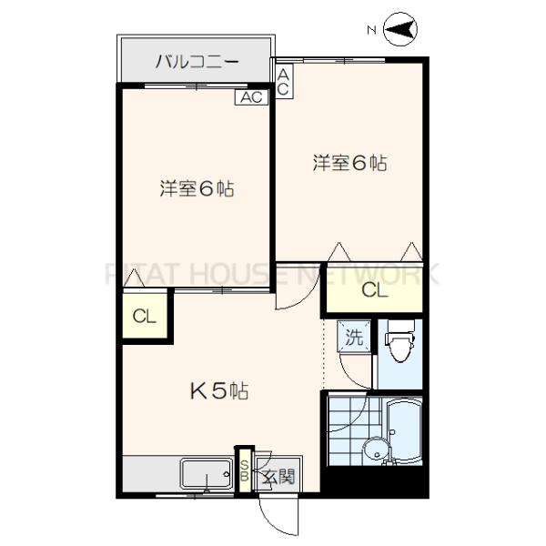 最上階角部屋