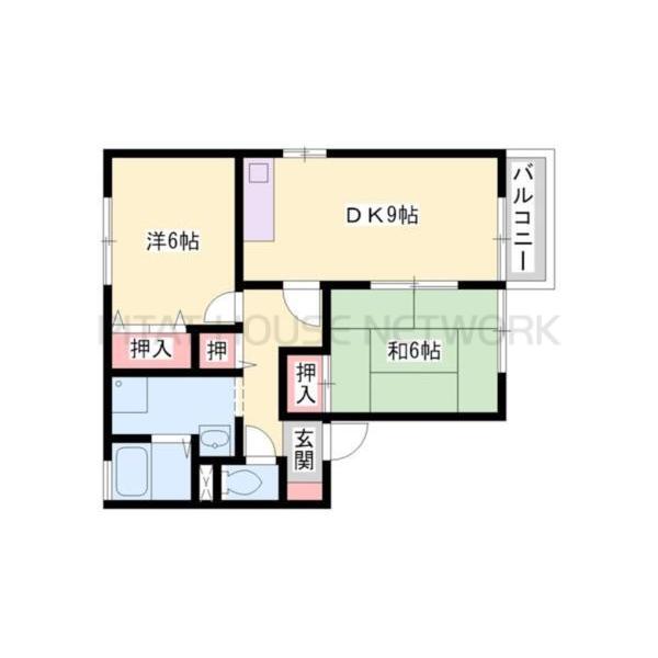 加古川市加古川町友沢アパート 間取り図写真 間取図(平面図)