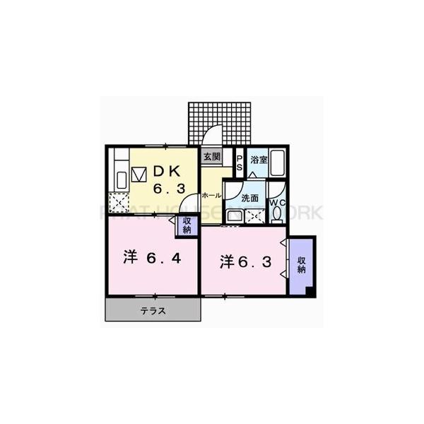 プリムヴェールII 間取り図写真 間取図(平面図)