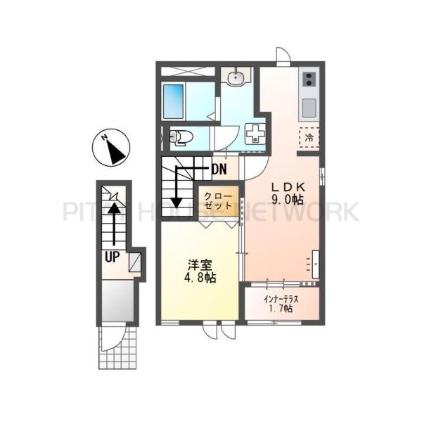 ハウゼ21II 間取り図写真 間取図(平面図)