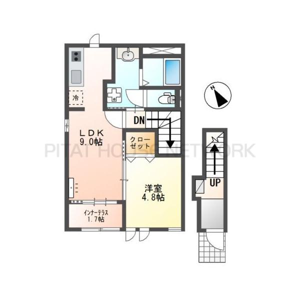 ハウゼ21II 間取り図写真 間取図(平面図)