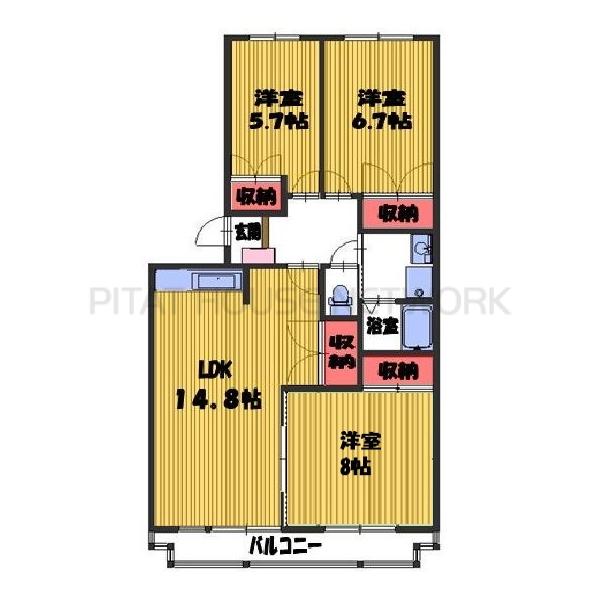 ピタットハウス キングパレス 3ldk 2階 東浦和駅の賃貸情報 R