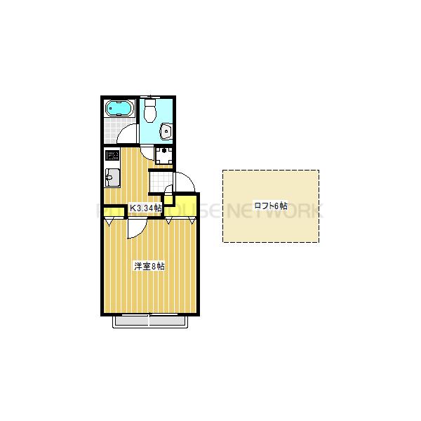 ロフト付1Kです☆