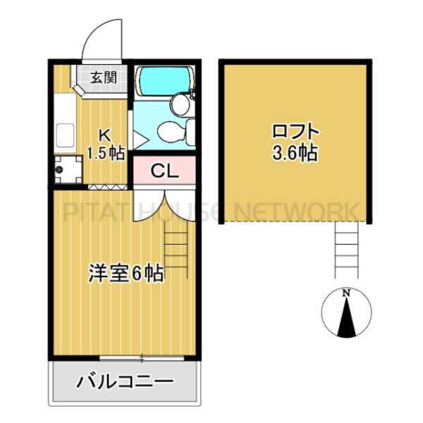 ロフト付1Kです☆