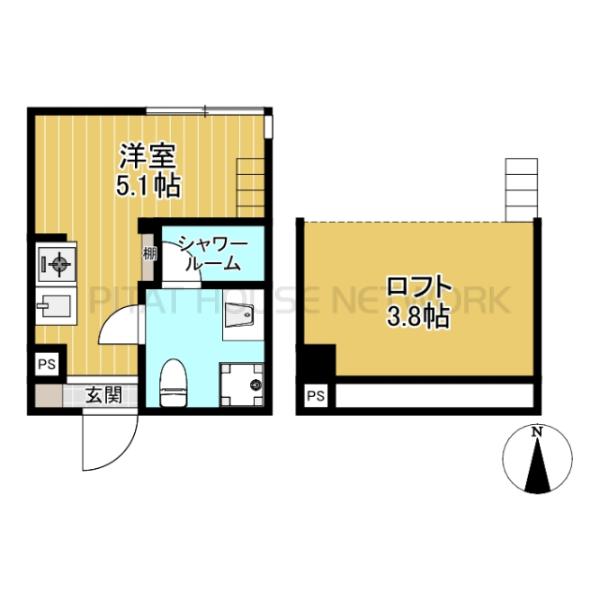 ロフト付ワンルーム◆