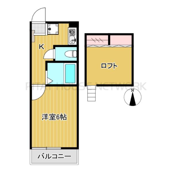 ロフト付き1K★