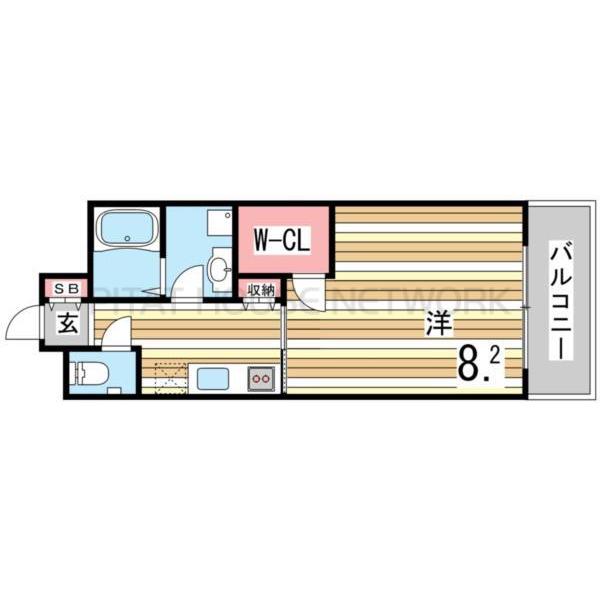 神戸市東灘区魚崎中町アパート 間取り図写真 間取図(平面図)
