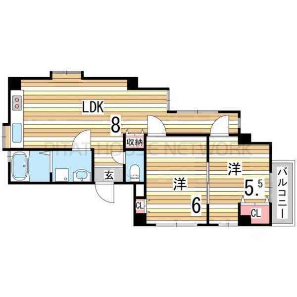 イースト御影 間取り図写真 間取図(平面図)
