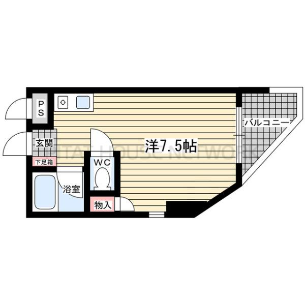 お風呂・トイレ別の角部屋です。