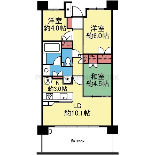 西向き3LDK