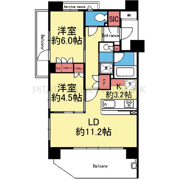 三方角部屋