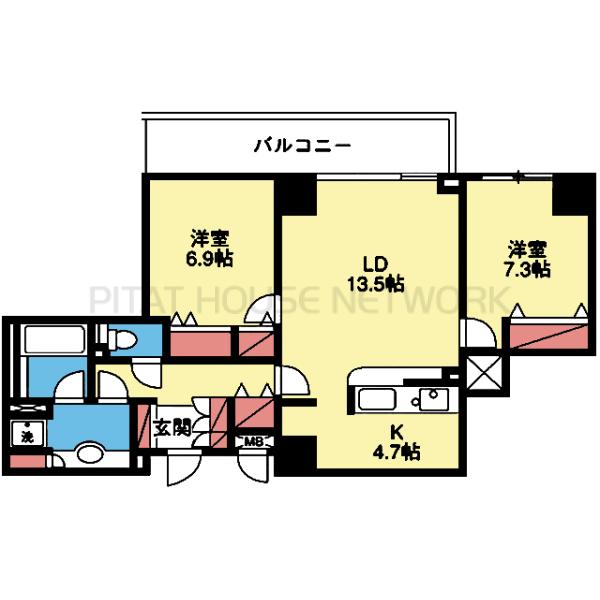 多彩な収納が嬉しい1SLDK