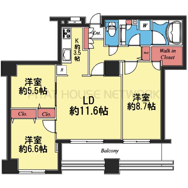 南東向き3LDK