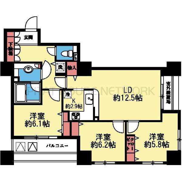 南西向き3LDK