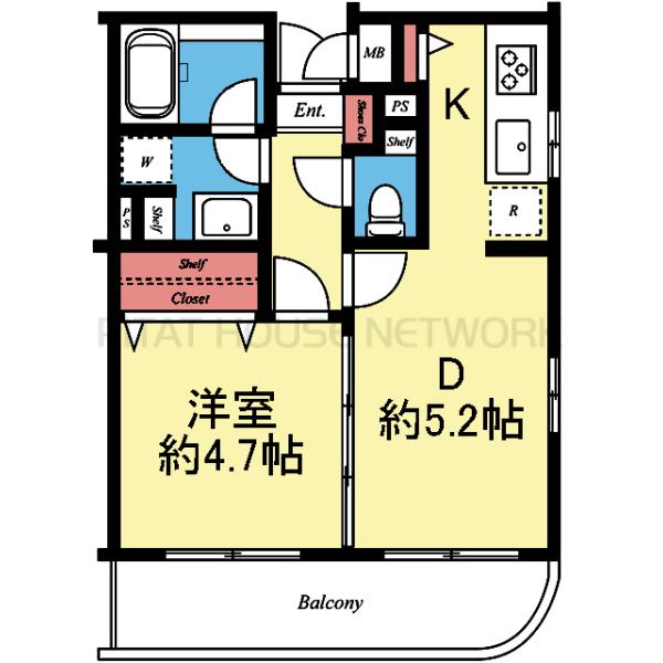 2面採光の角部屋です