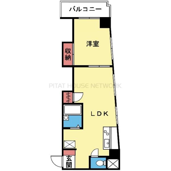 2面採光の角部屋です