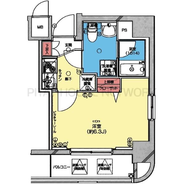 2面採光の角部屋です