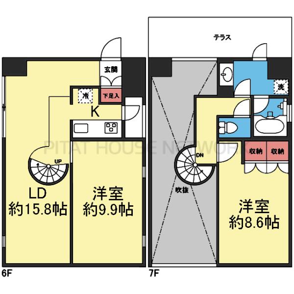6-7階メゾネットタイプ