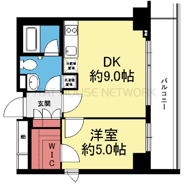 東向きの南側角部屋