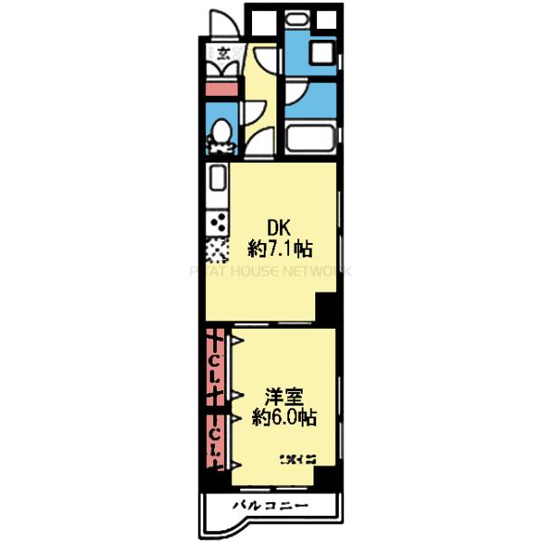 2面採光の角部屋です