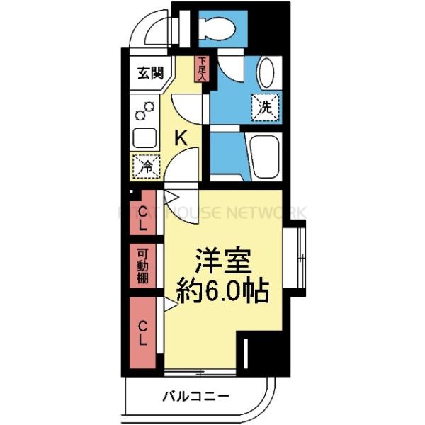 収納豊富な角部屋です