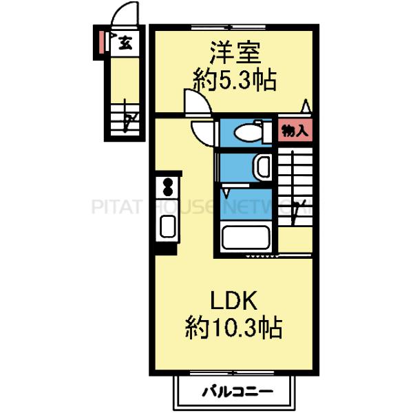 1階玄関の2階住戸