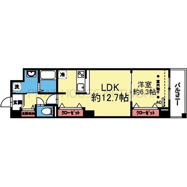 南東向き1LDK