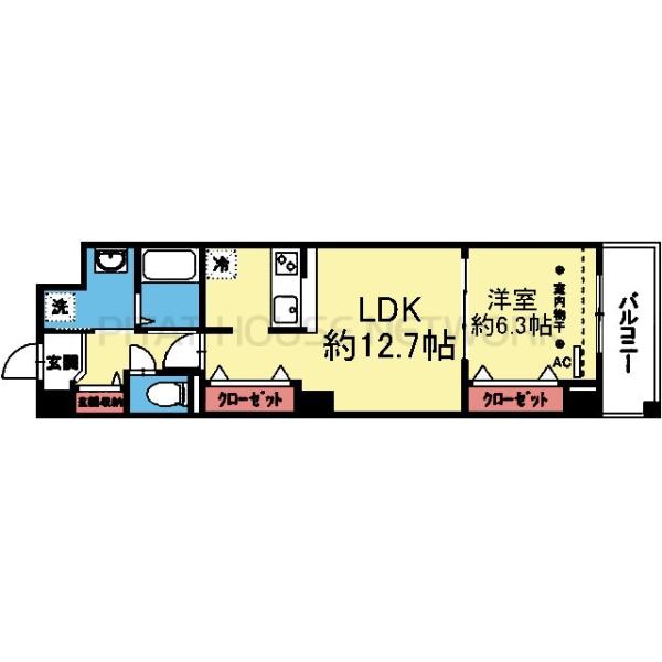 南東向き1LDK